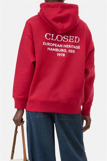 Closed, C95922 Relaxed hoodie, Rose Red